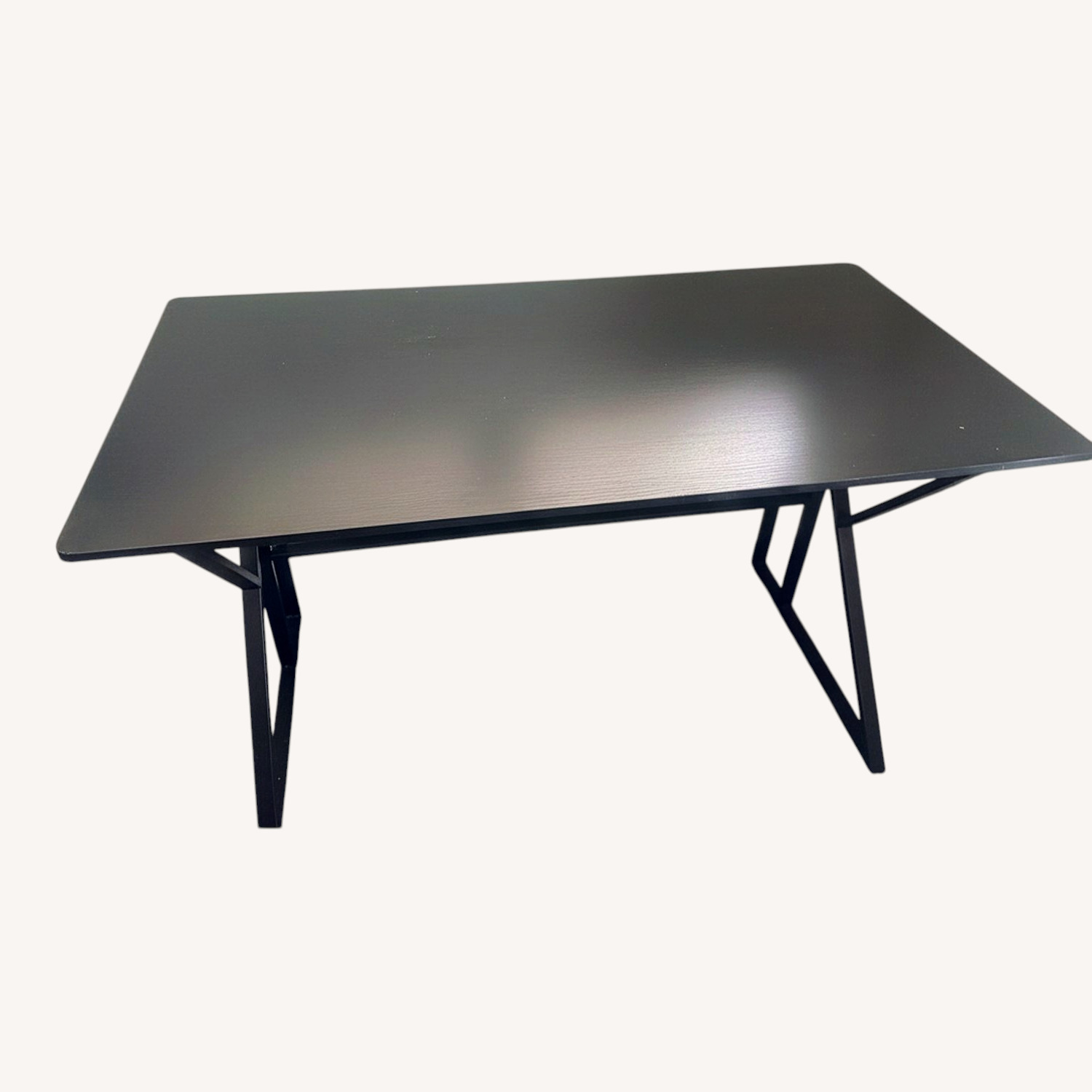 Vintage/Antique Black Wood Desk - image-0