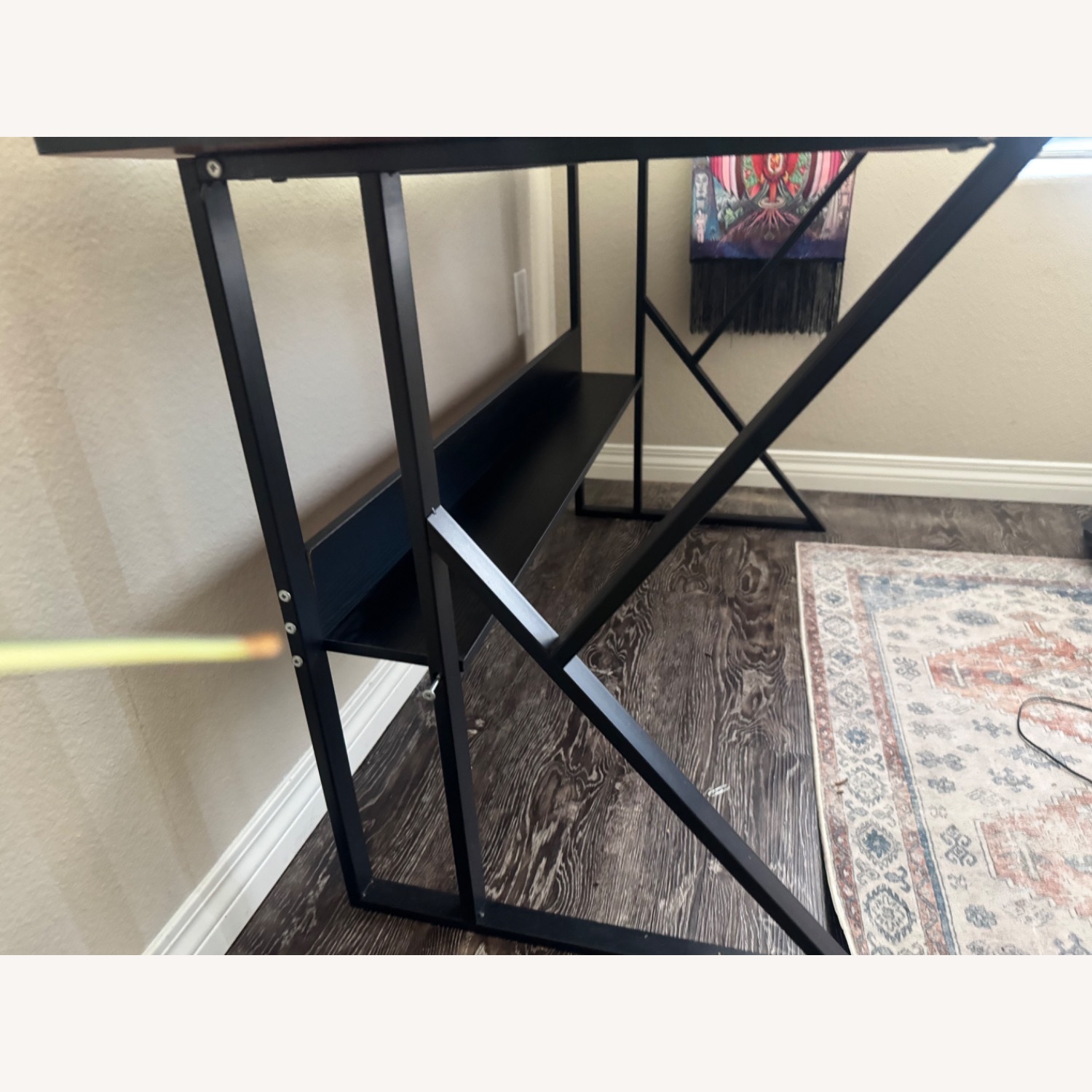 Vintage/Antique Black Wood Desk - image-2