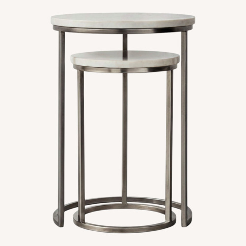 Used Restoration Hardware White Side Tables for sale on AptDeco