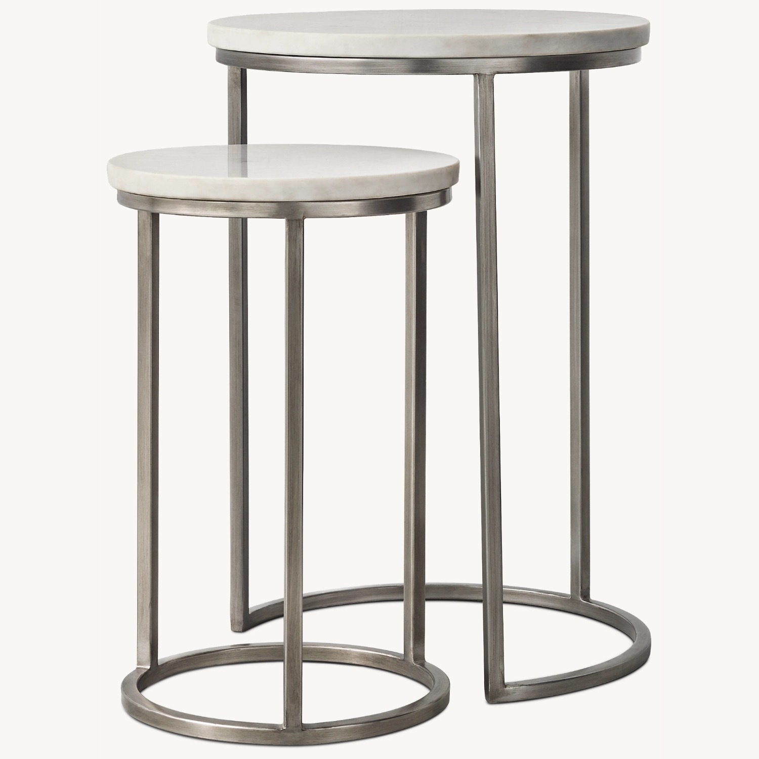 Restoration Hardware White Side Tables - image-3