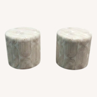 Skyline Furniture Round Thalia Ottoman Set of 2