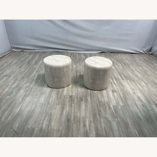 Used Skyline Furniture Round Thalia Ottoman Set of 2 for sale on AptDeco
