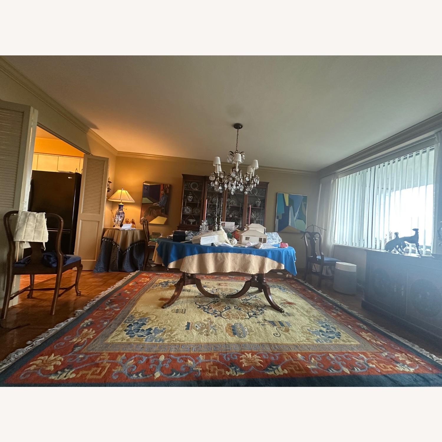 Vintage Cathay Hand-Woven Chinese Peking Wool Rug - image-2