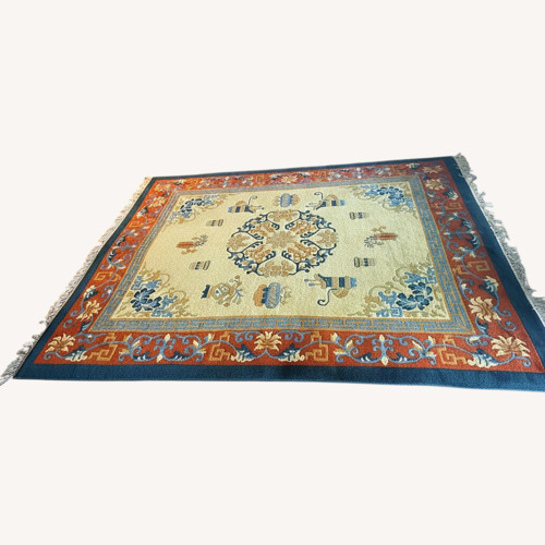 Used Vintage Cathay Hand-Woven Chinese Peking Wool Rug for sale on AptDeco