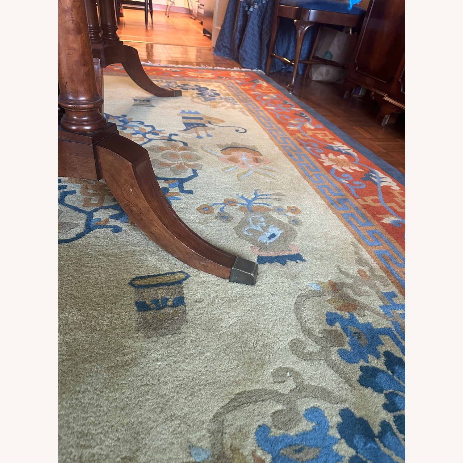 Vintage Cathay Hand-Woven Chinese Peking Wool Rug - image-9
