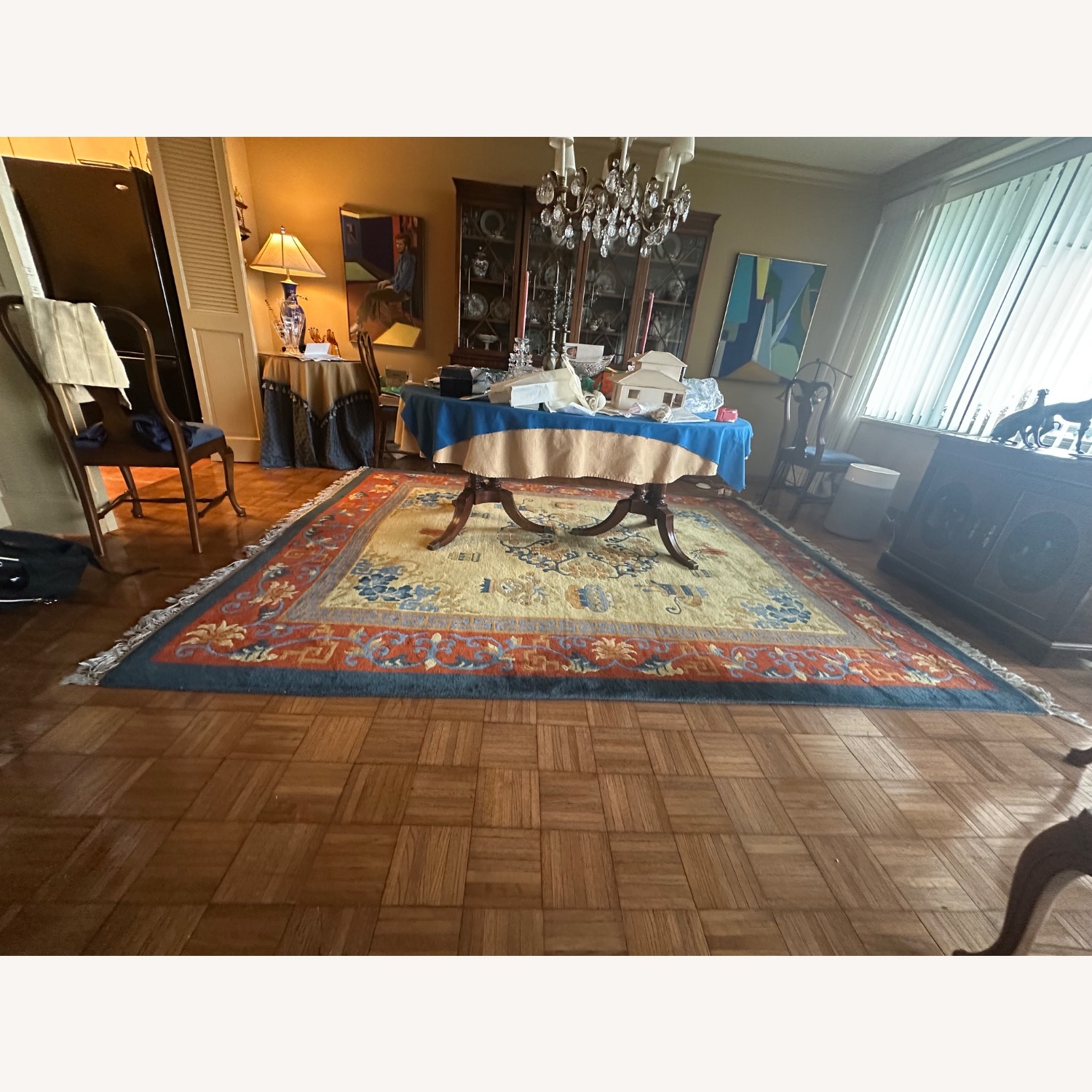 Vintage Cathay Hand-Woven Chinese Peking Wool Rug - image-3