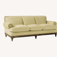 Hancock & Moore Green Suede 3+ Seater Sofa