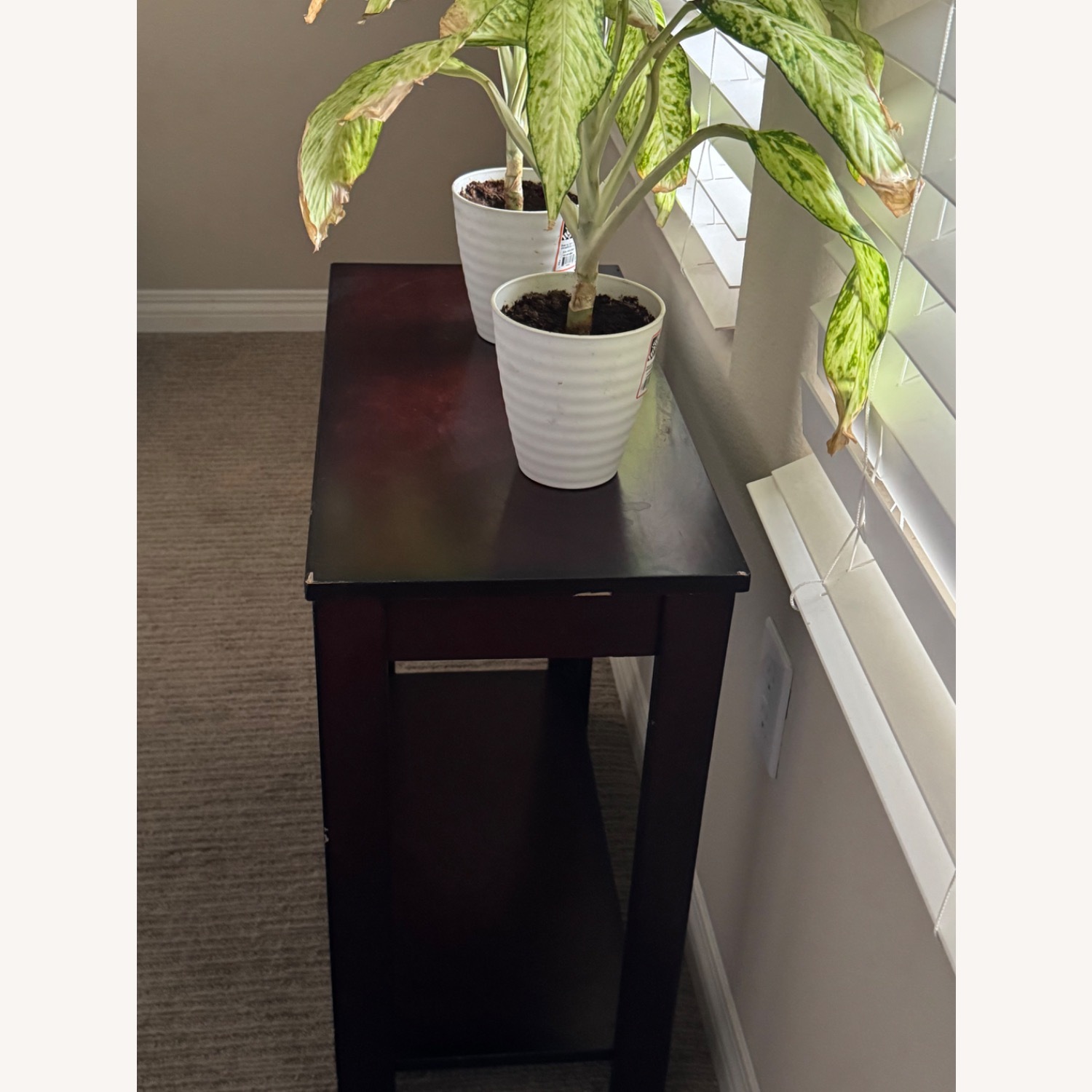 Vintage/Antique Dark Brown Side Tables - image-5