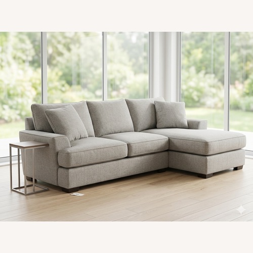 Used Light Gray 2 Piece Sectional for sale on AptDeco