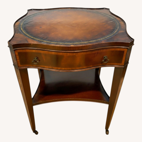 Used Wieman Side Table Vintage/Antique Dark Brown Wood for sale on AptDeco