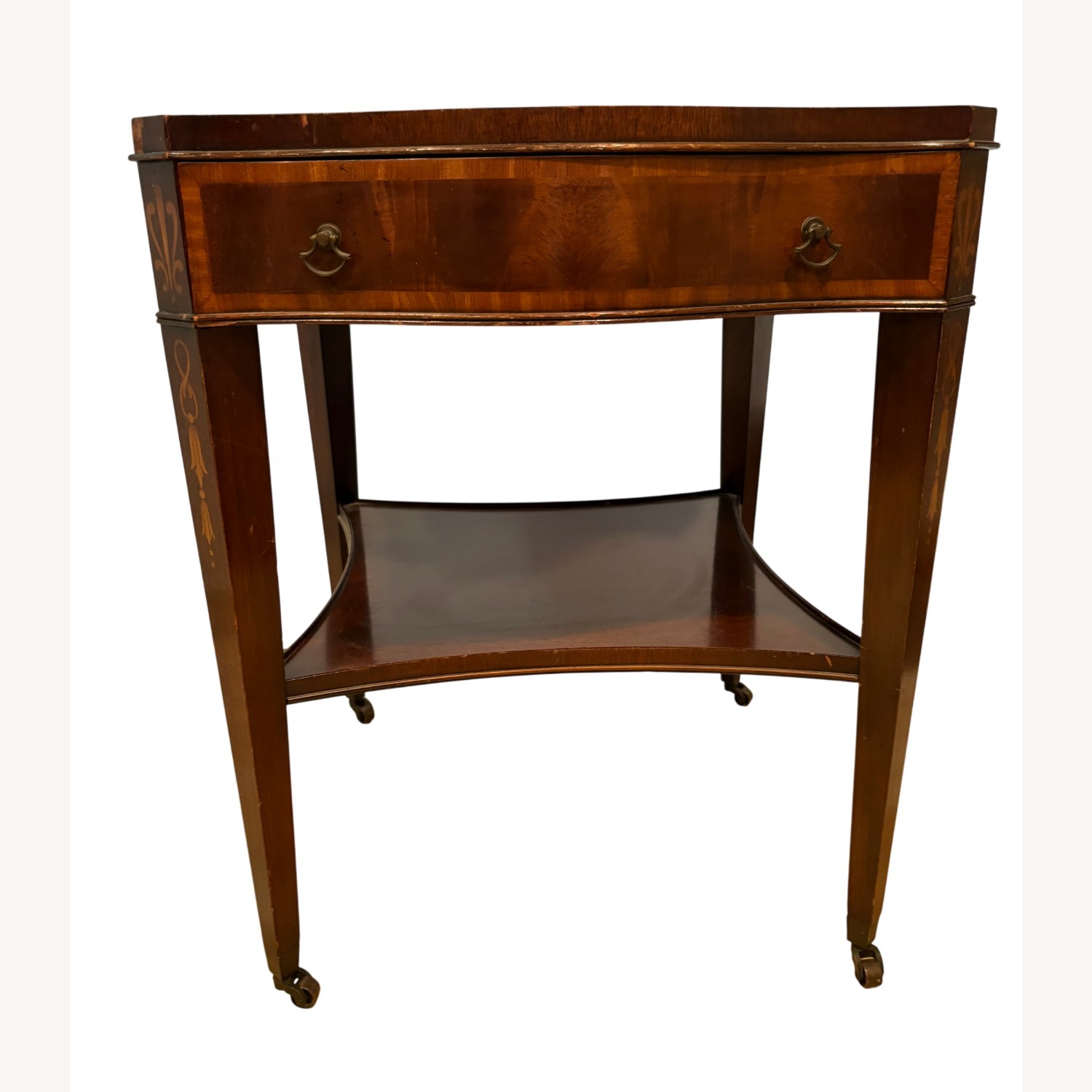Wieman Side Table Vintage/Antique Dark Brown Wood - image-2