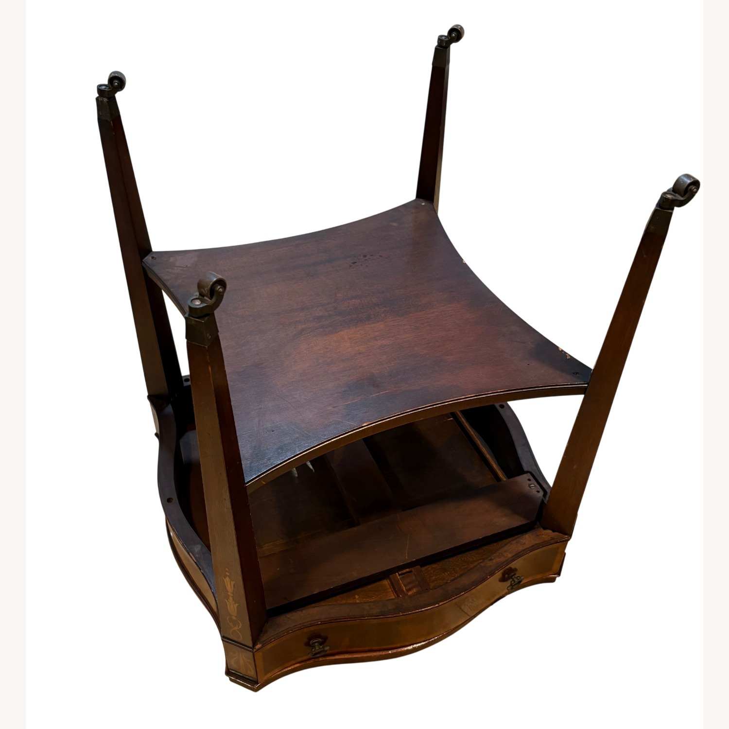 Wieman Side Table Vintage/Antique Dark Brown Wood - image-18