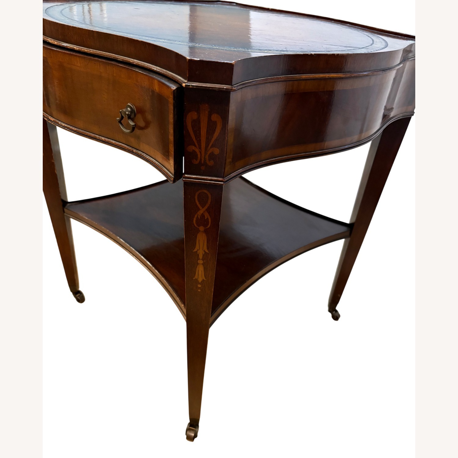 Wieman Side Table Vintage/Antique Dark Brown Wood - image-7