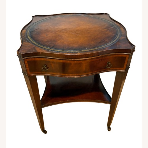 Used Wieman Side Table Vintage/Antique Dark Brown Wood for sale on AptDeco