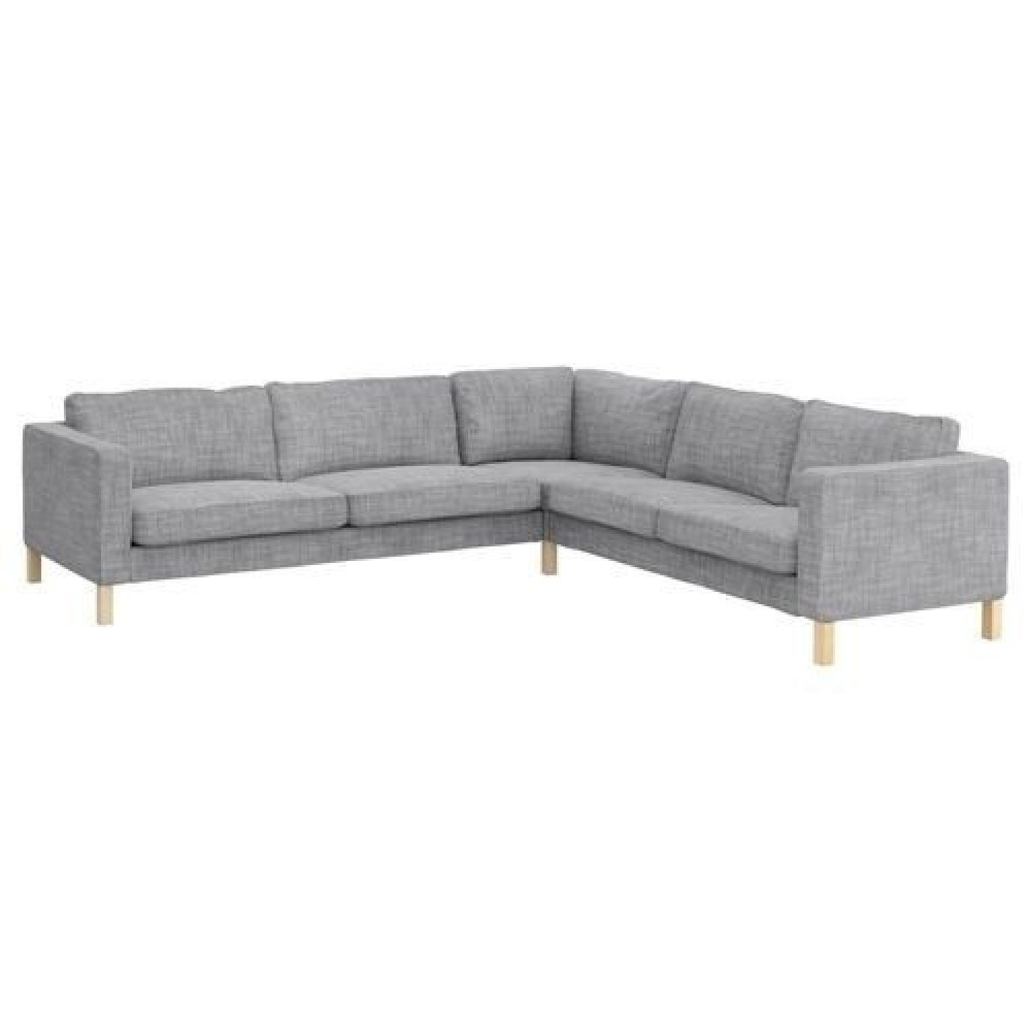 IKEA Karlstad Light Gray Wood 3+ Piece Sectional - image-6