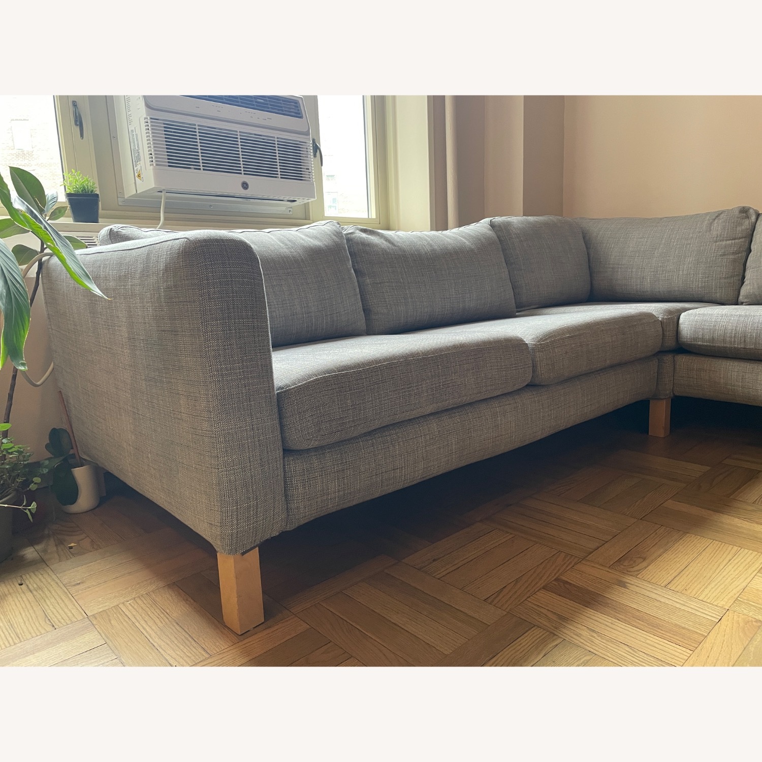IKEA Karlstad Light Gray Wood 3+ Piece Sectional - image-4