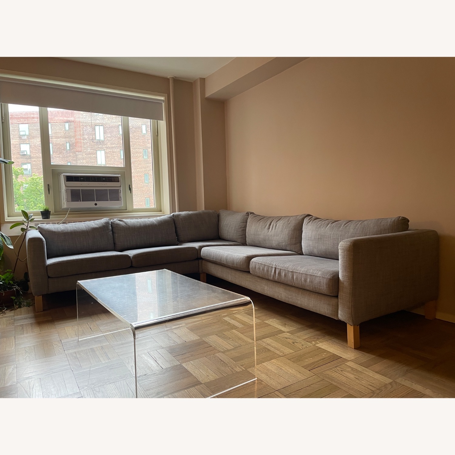 IKEA Karlstad Light Gray Wood 3+ Piece Sectional - image-2