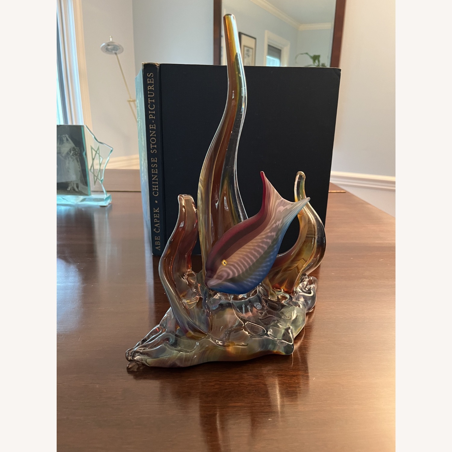 Signed Italian Murano Freedom Art Glass Sculpture - image-2