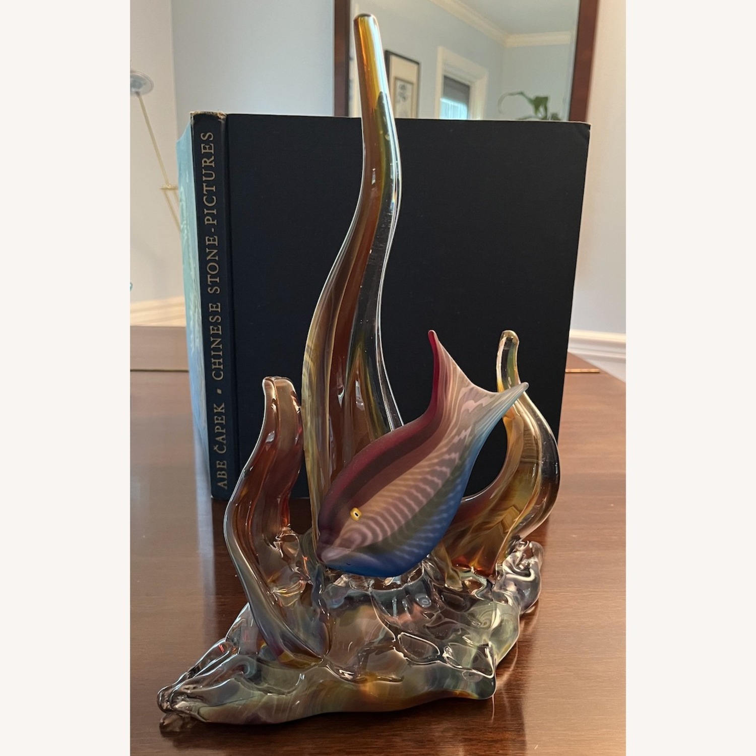 Signed Italian Murano Freedom Art Glass Sculpture - image-3