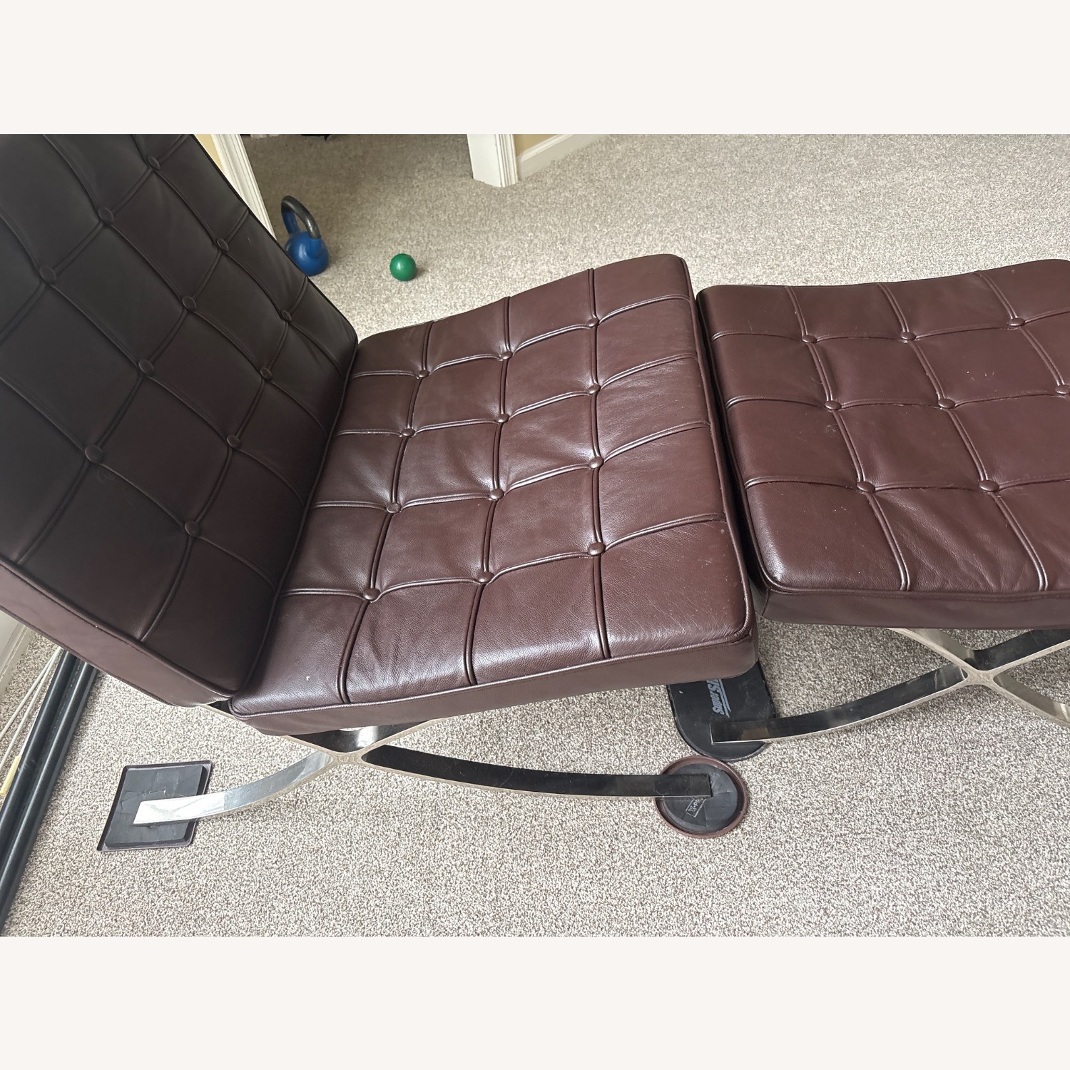 Dark Brown Faux Leather Office Chair - image-3