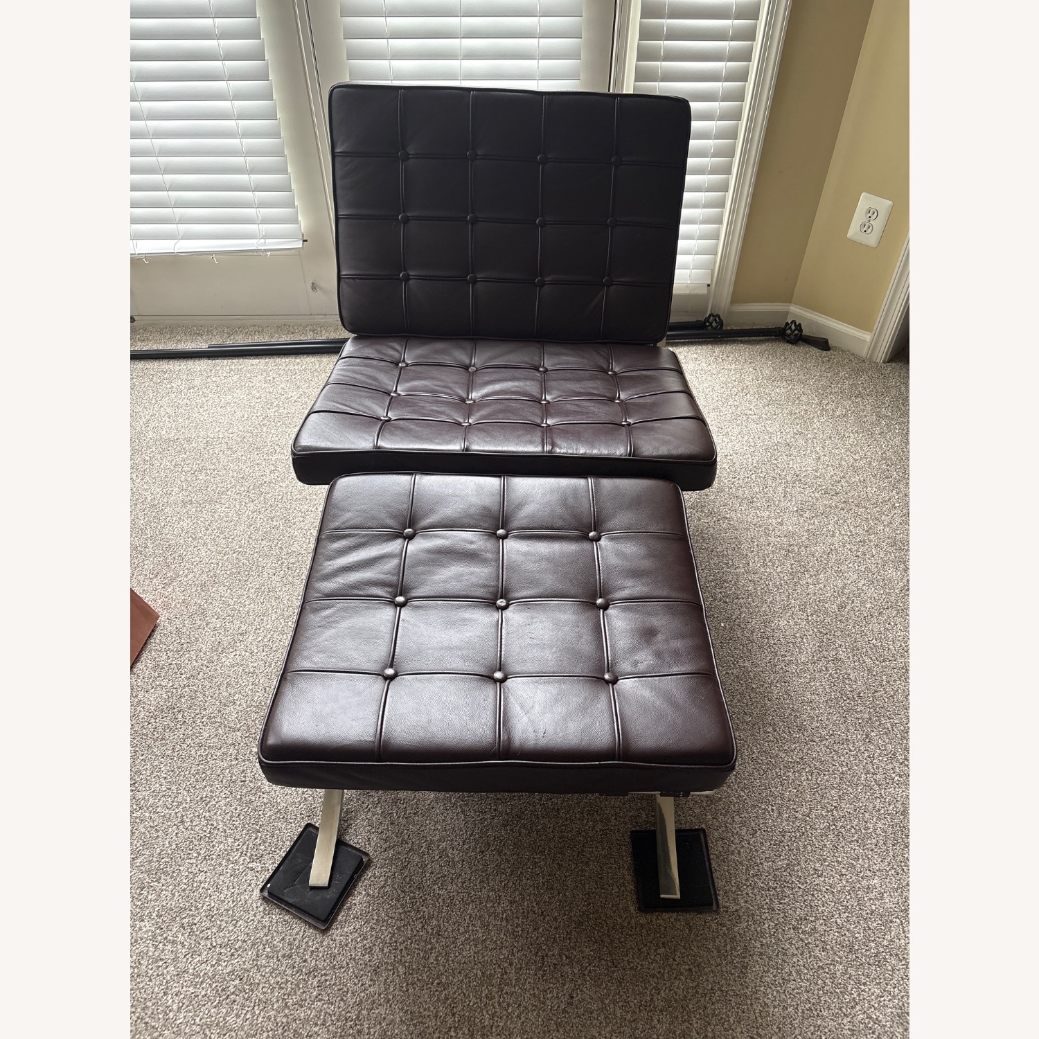 Dark Brown Faux Leather Office Chair - image-4