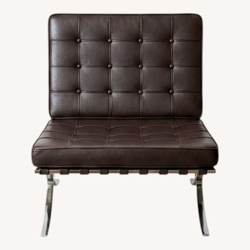 Used Dark Brown Faux Leather Office Chair for sale on AptDeco