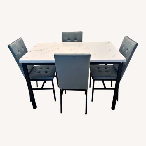 Used Light Gray Metal Dining Sets for sale on AptDeco