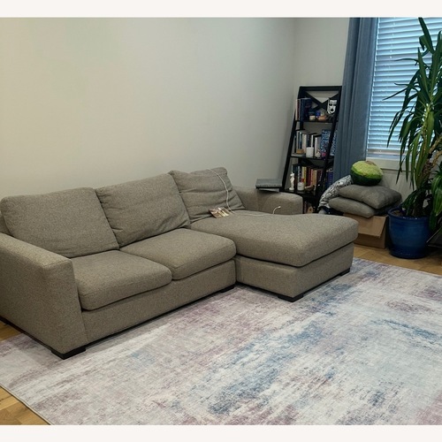 Used Room & Board Metro Gray Sofa with Right Arm Chaise for sale on AptDeco