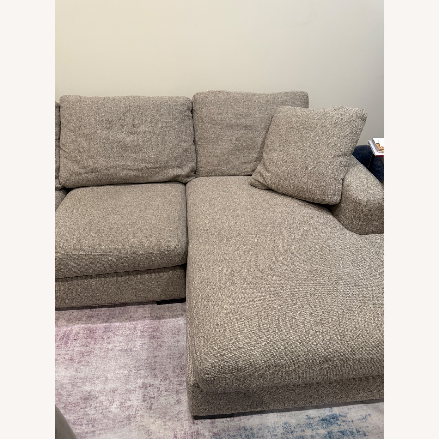 Room & Board Metro Gray Sofa with Right Arm Chaise - image-3