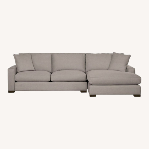 Used Room & Board Metro Gray Sofa with Right Arm Chaise for sale on AptDeco