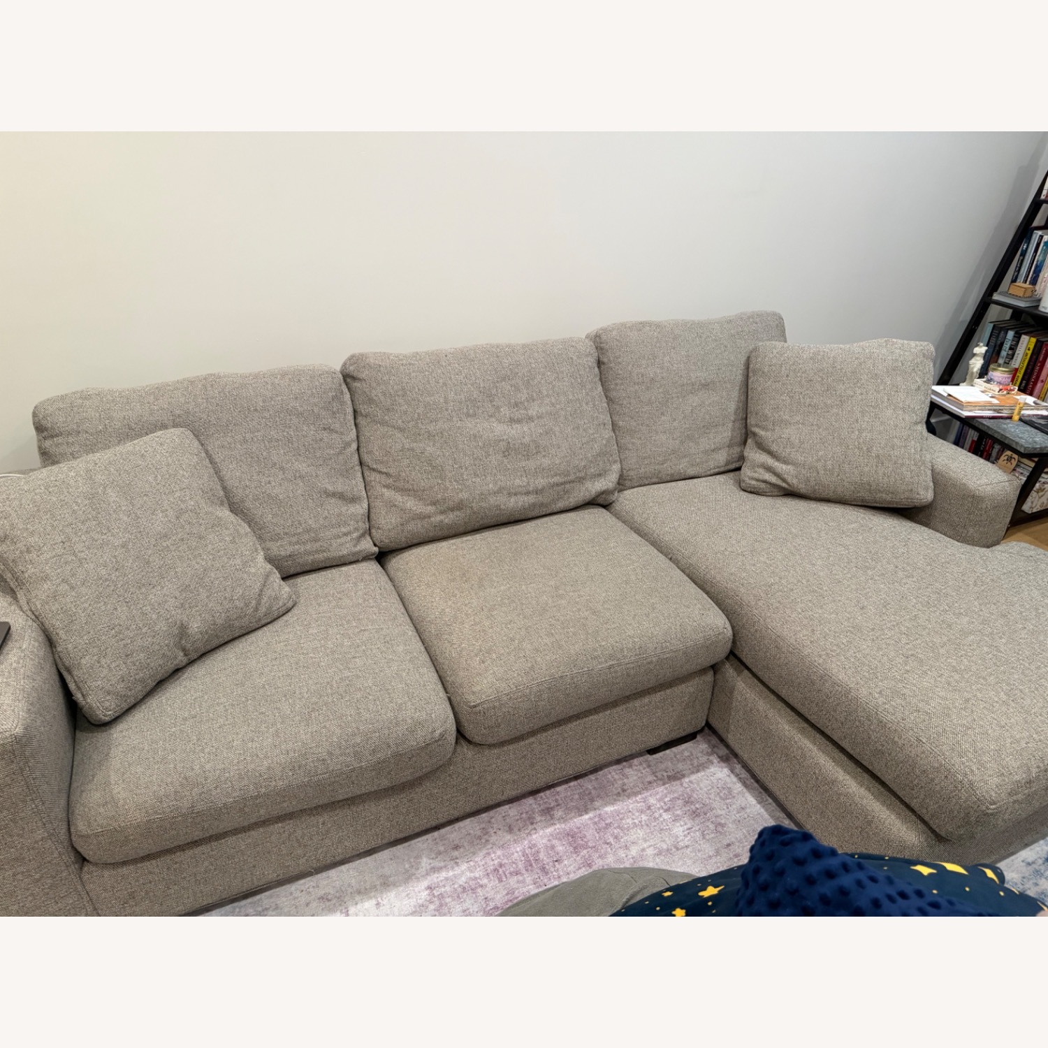 Room & Board Metro Gray Sofa with Right Arm Chaise - image-2