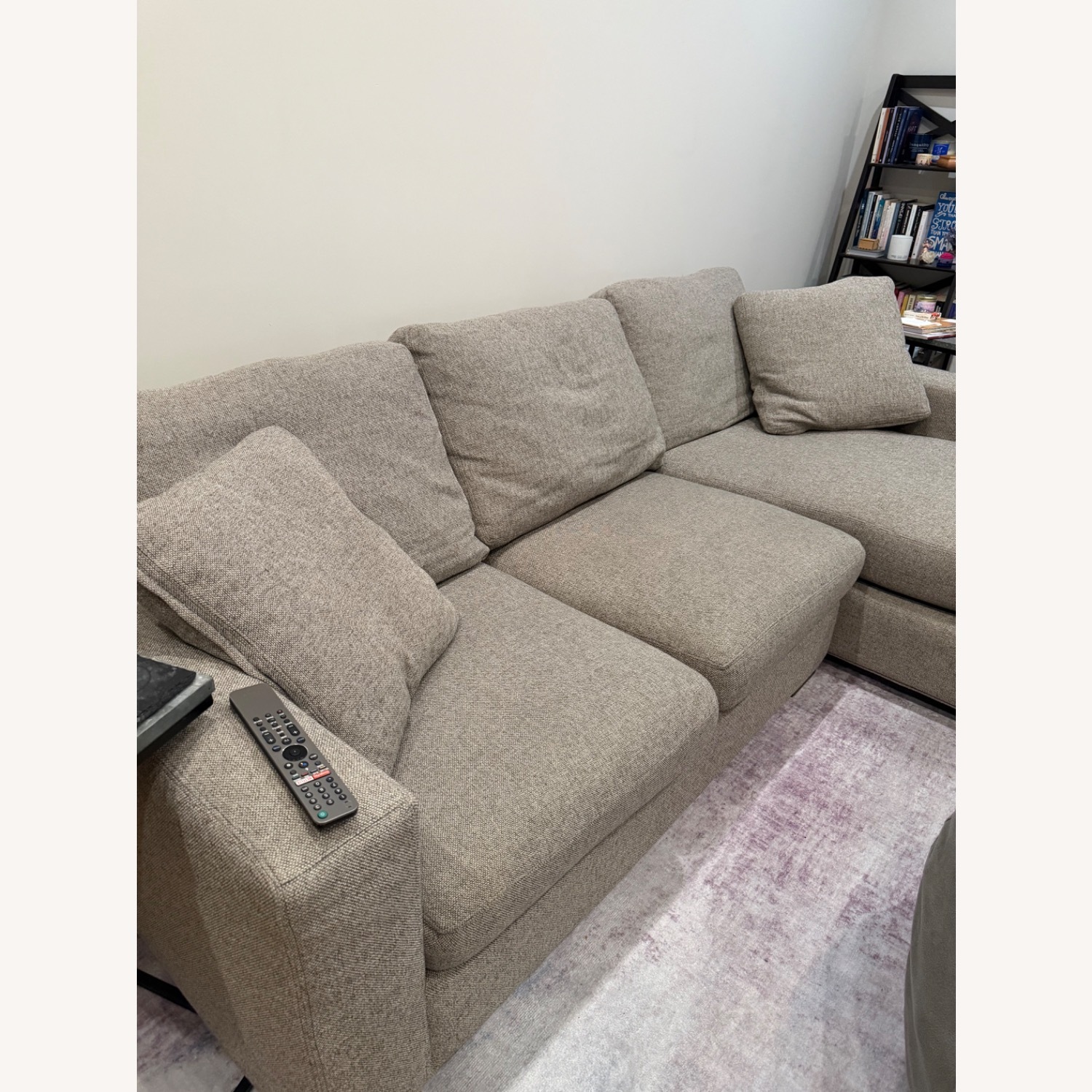 Room & Board Metro Gray Sofa with Right Arm Chaise - image-4