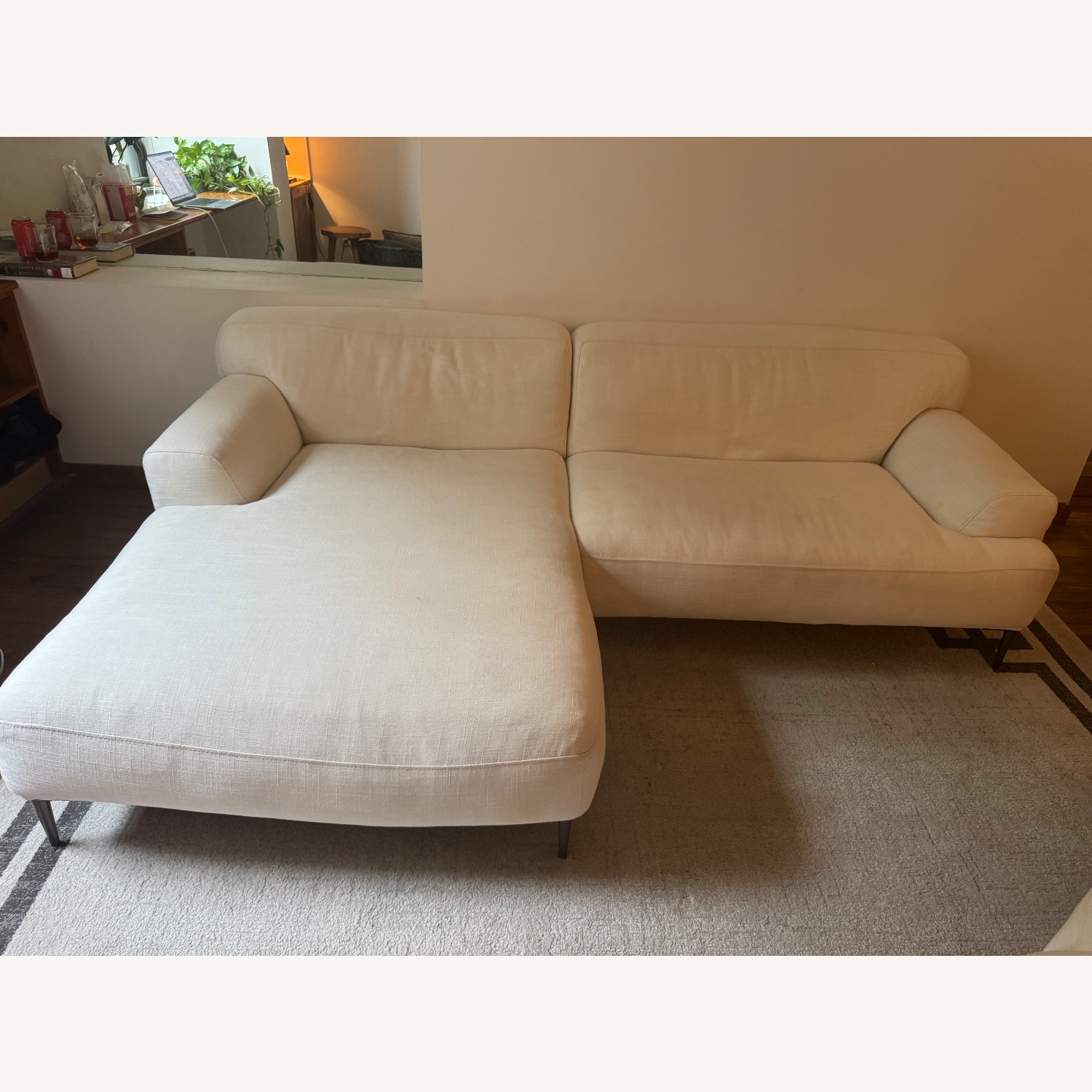 Article Abisko White Fabric 2 Piece Sectional - image-6