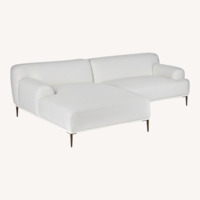 Article Abisko White Fabric 2 Piece Sectional