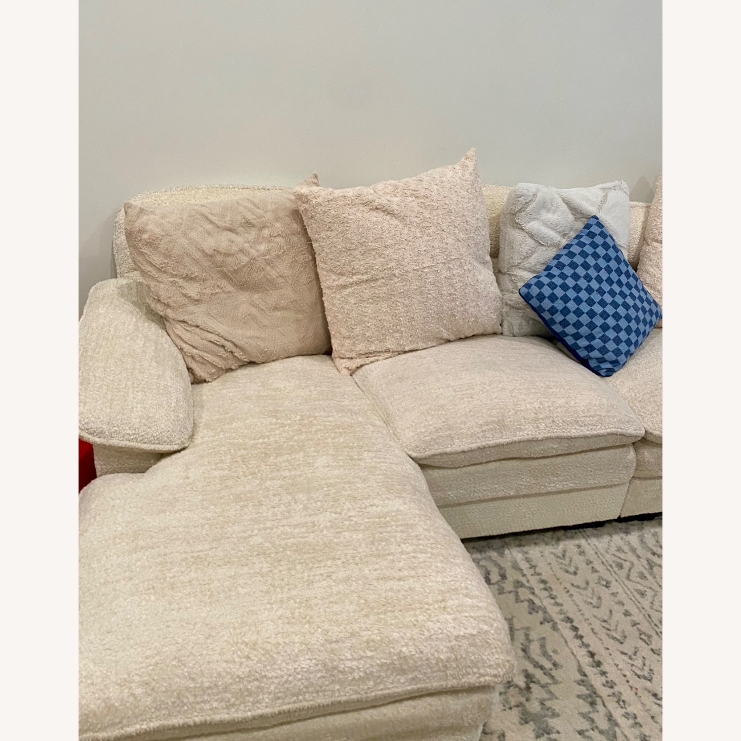 White 3+ Seater Sofa - image-3