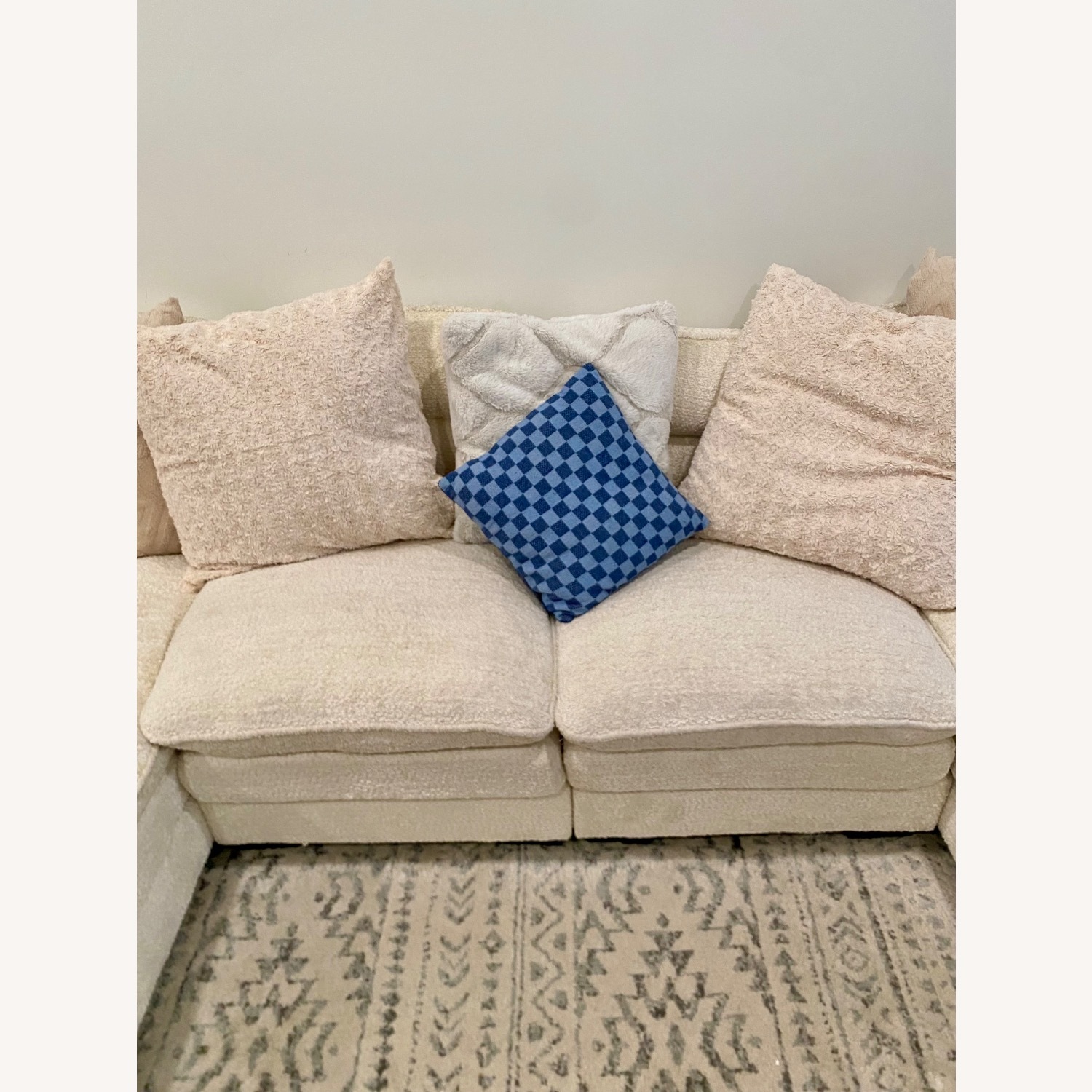 White 3+ Seater Sofa - image-5