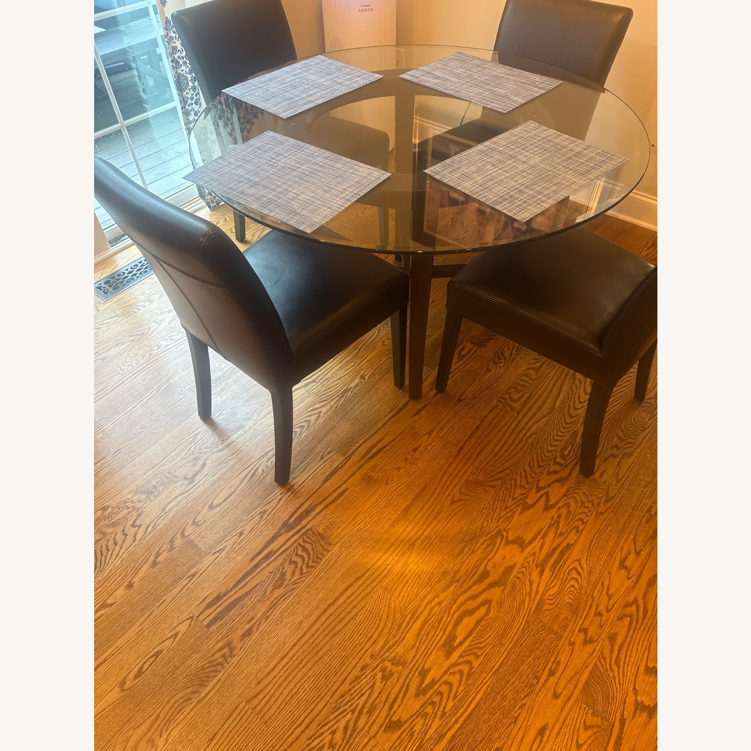 Crate & Barrel Halo Glass Dining Table - image-1