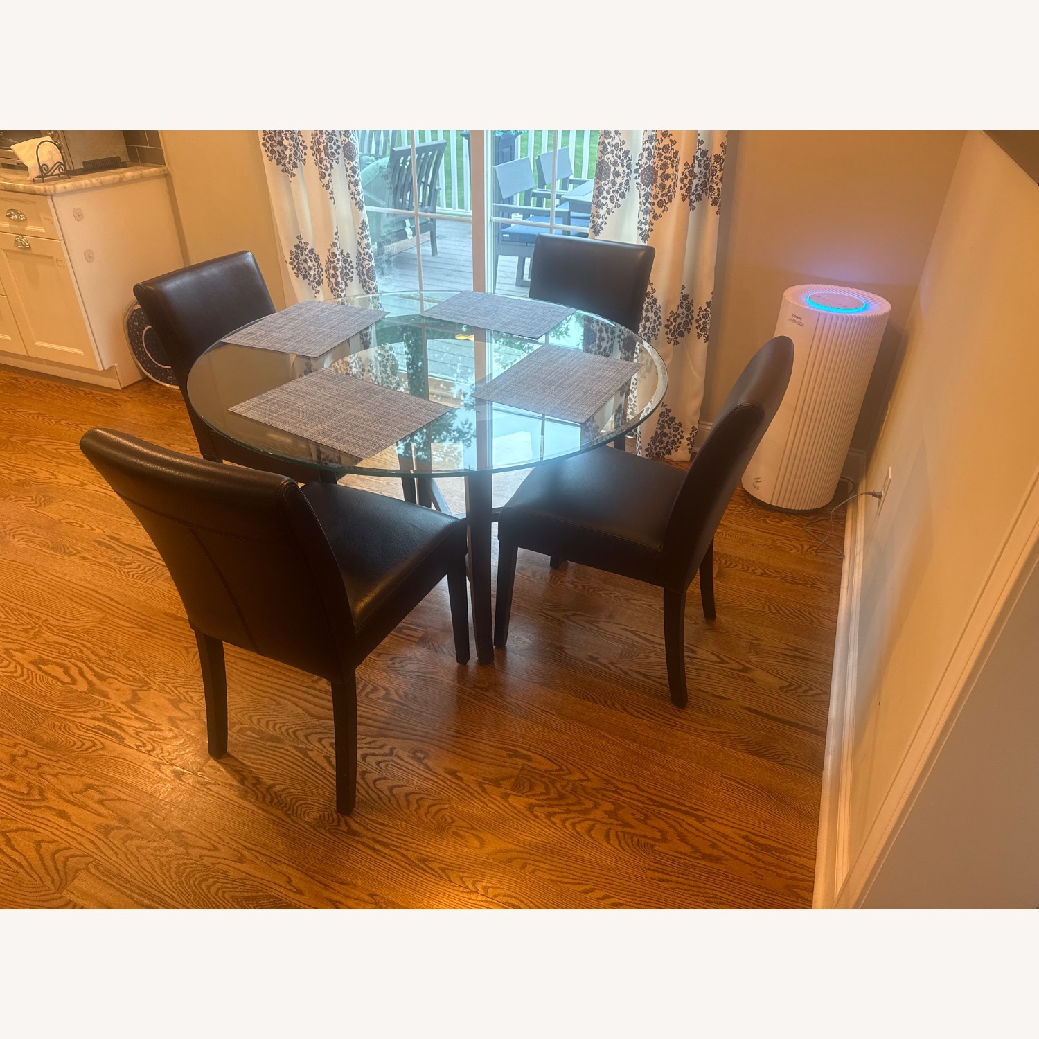 Crate & Barrel Halo Glass Dining Table - image-2