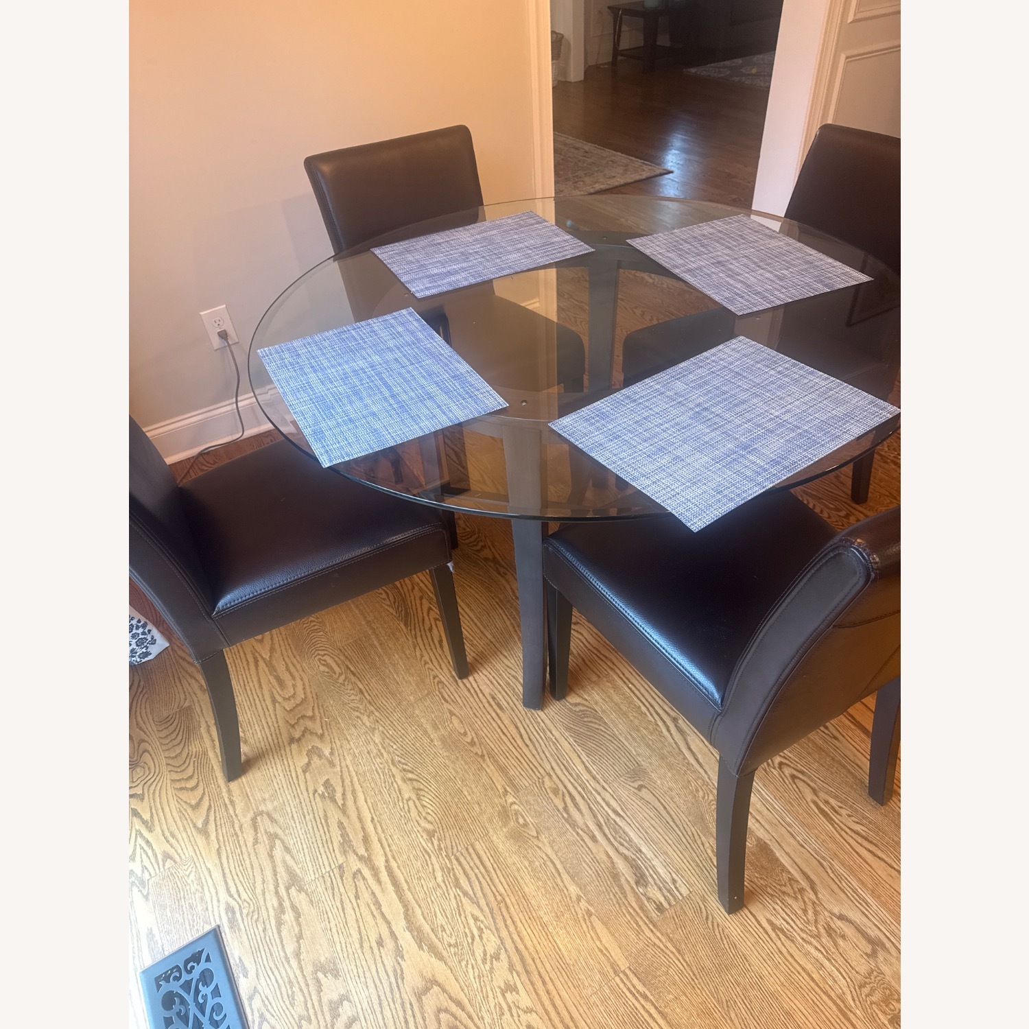 Crate & Barrel Halo Glass Dining Table - image-3