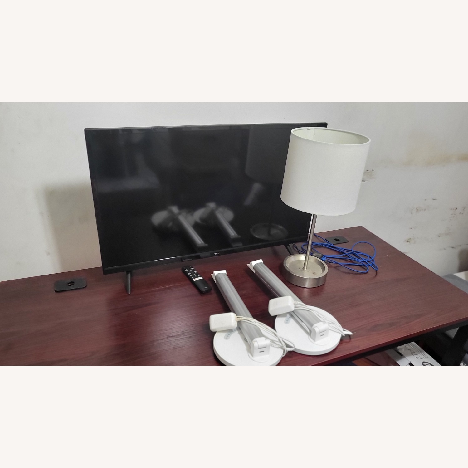 SHW Dark Brown Wood Desks - image-2