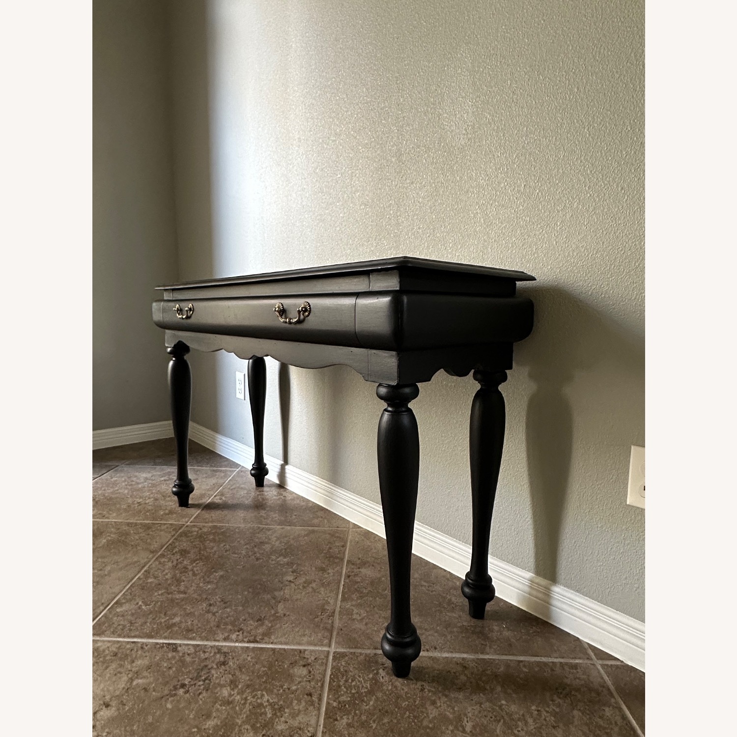 Refinished Solid Wood Console Table - image-1