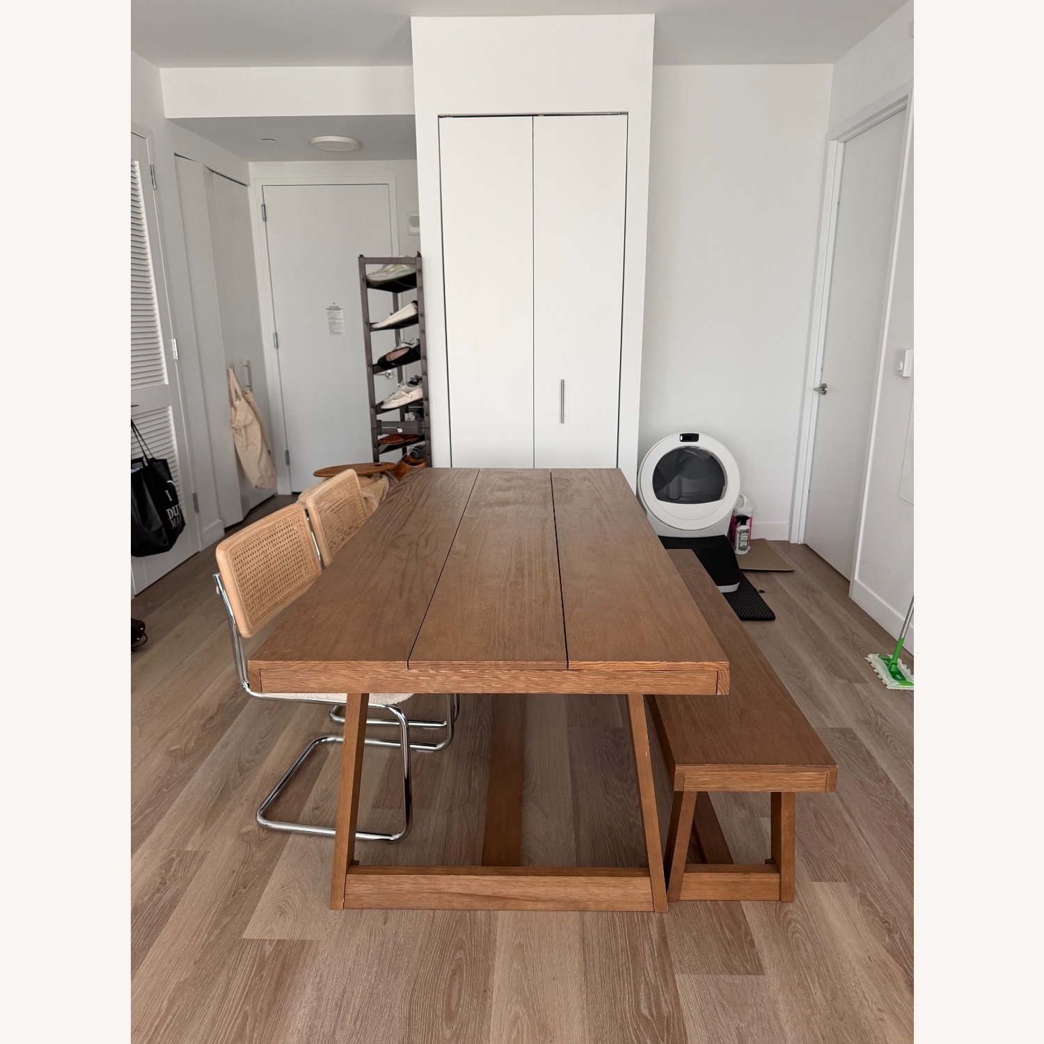 Wayfair Linzy Light Brown Wood Dining Table + Bench - image-2