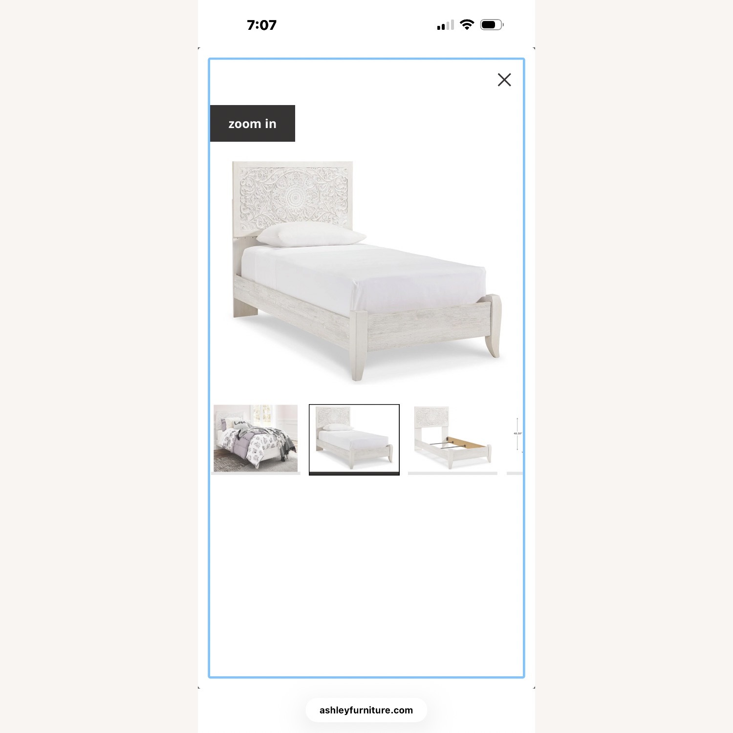 Ashley Furniture Paxberry Natural Twin Bed - image-4