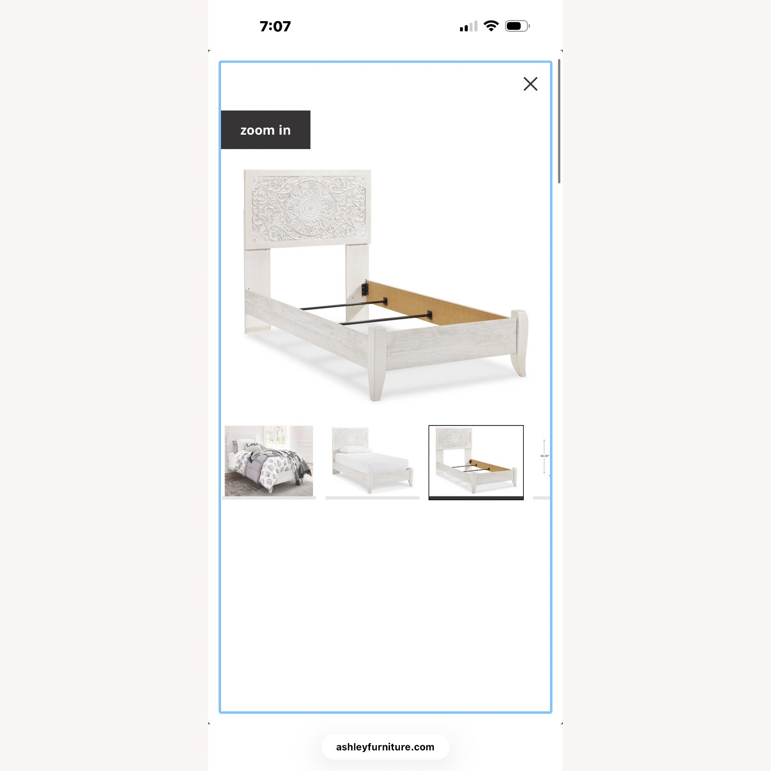 Ashley Furniture Paxberry Natural Twin Bed - image-3