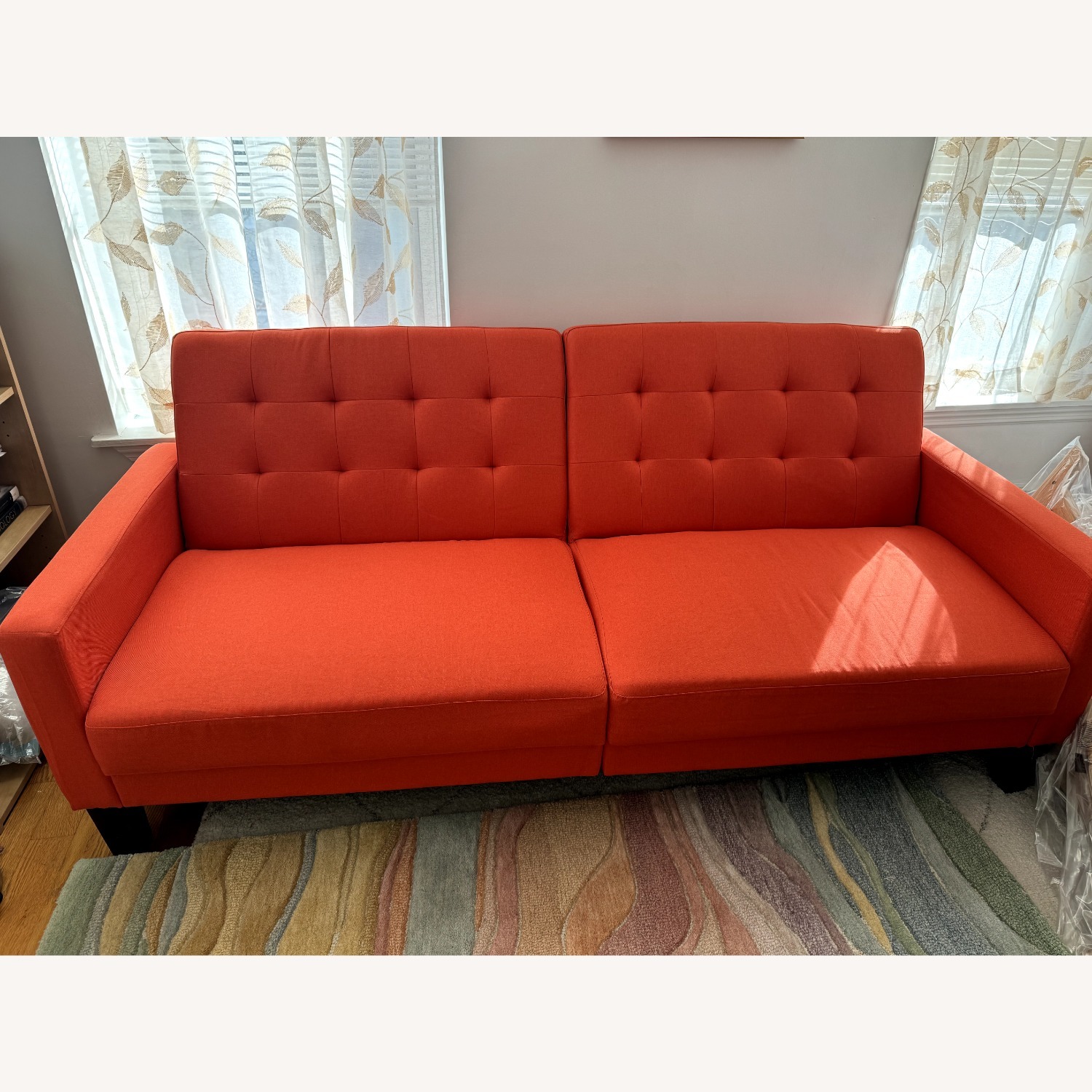 Better Homes and Gardens Orange Fabric Futon - image-2