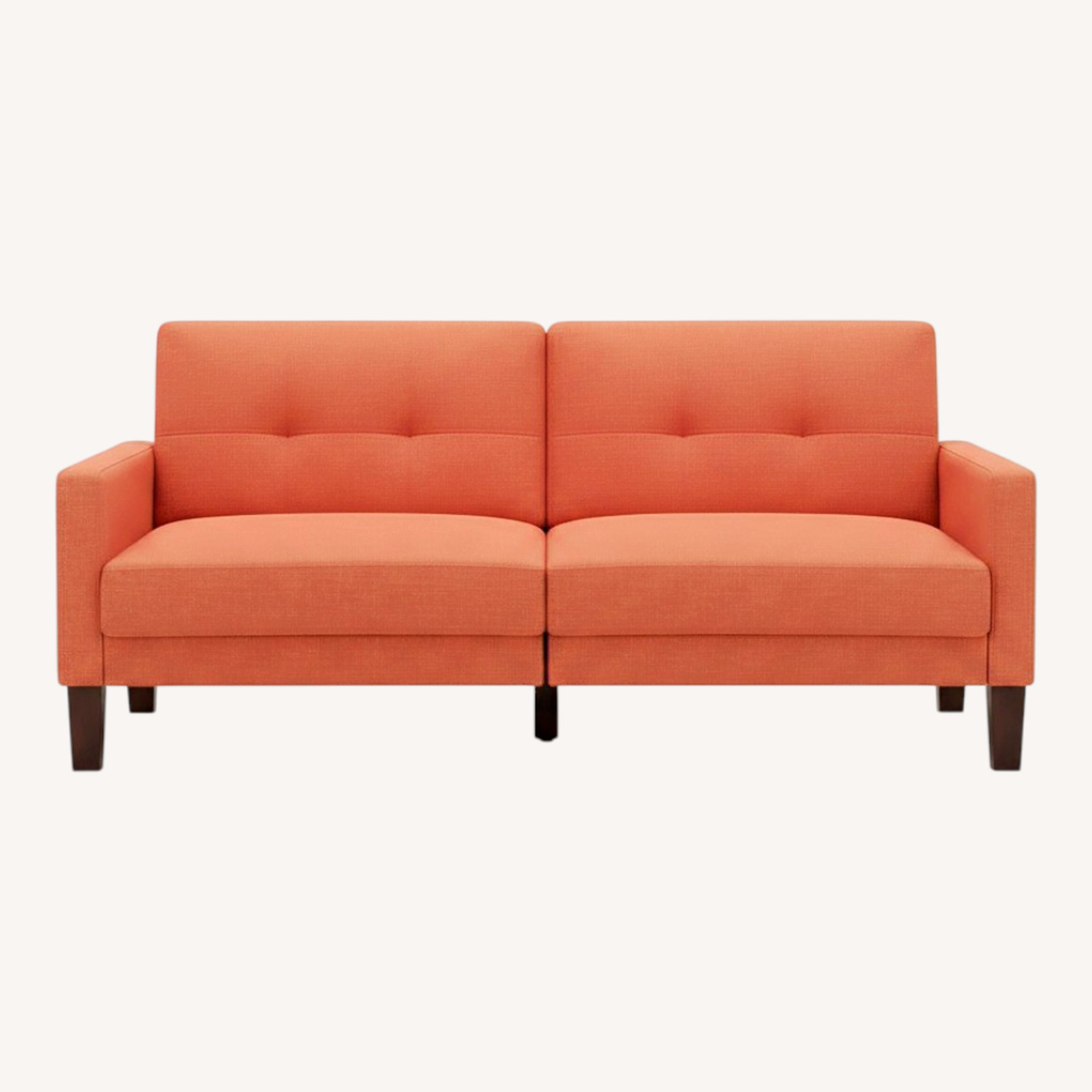 Better Homes and Gardens Orange Fabric Futon - image-0
