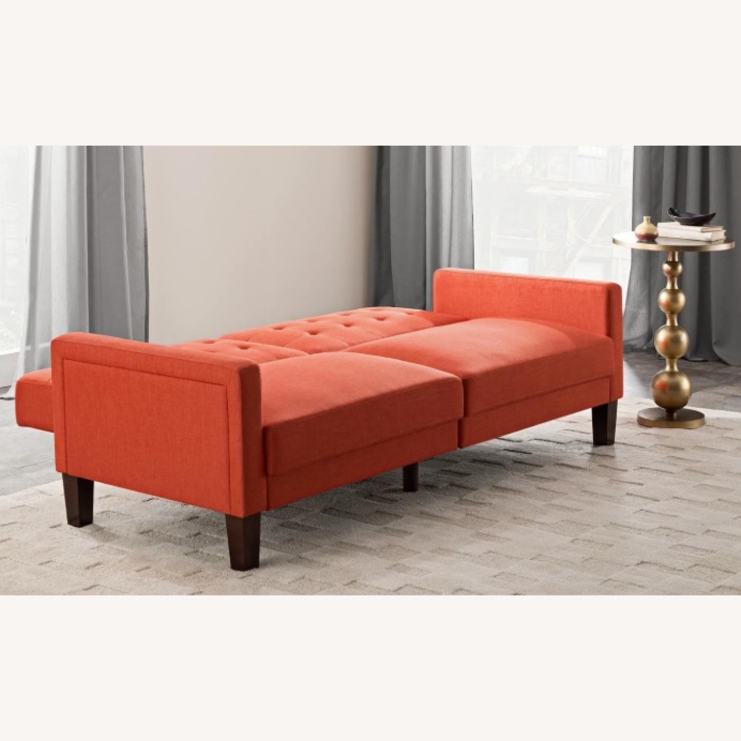 Better Homes and Gardens Orange Fabric Futon - image-3