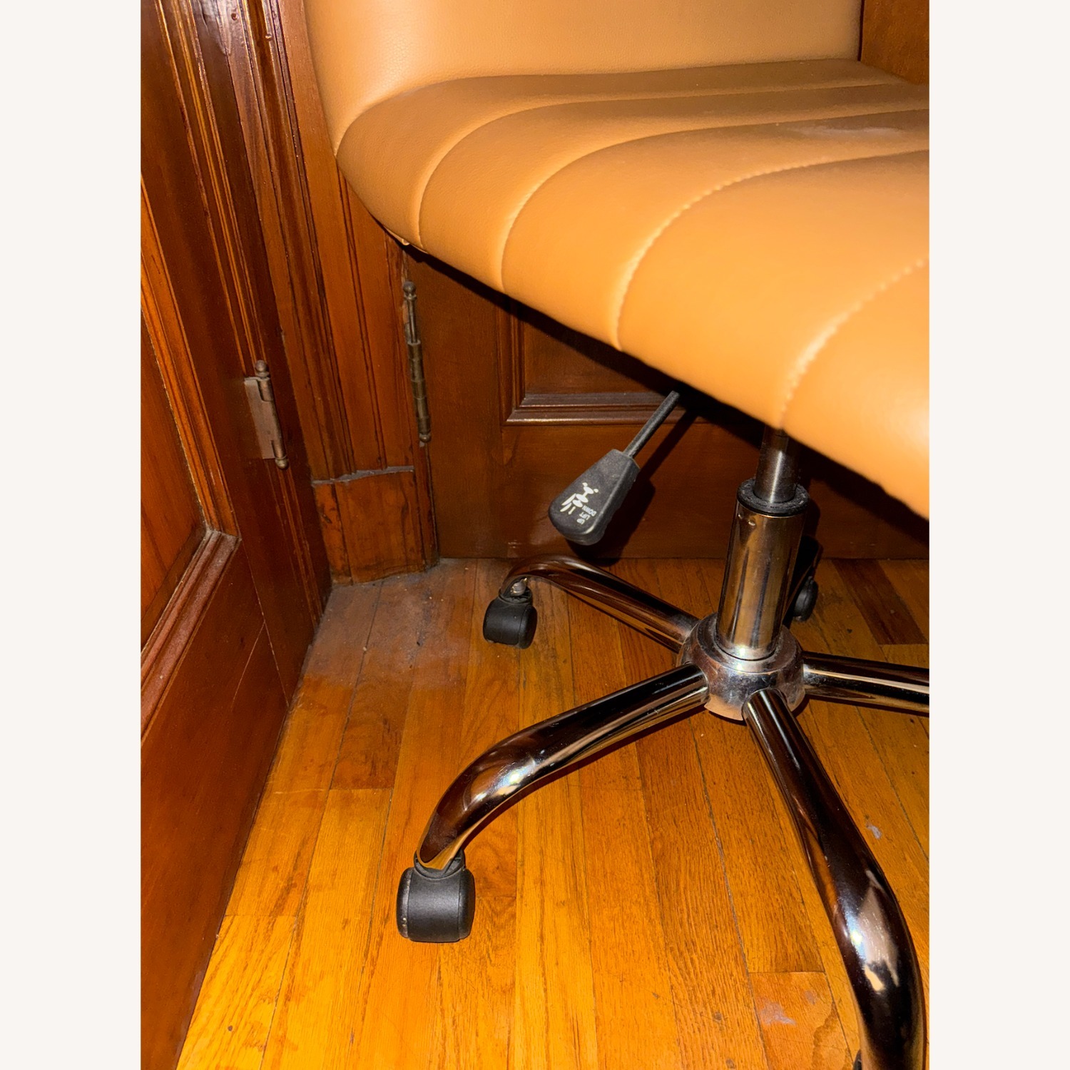 Light Brown Office Chair on Wheels - image-2