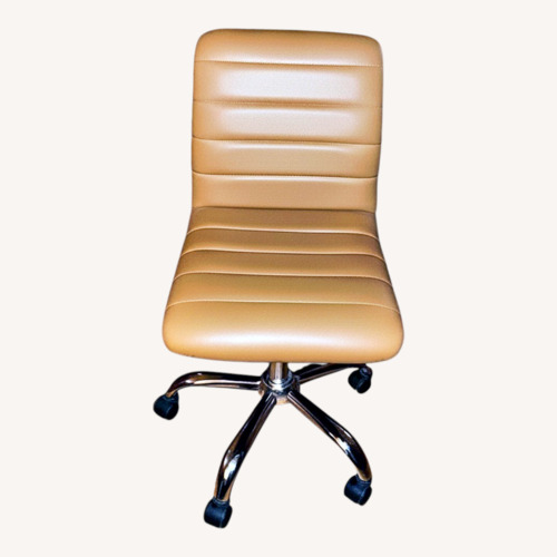 Used Light Brown Office Chair on Wheels for sale on AptDeco