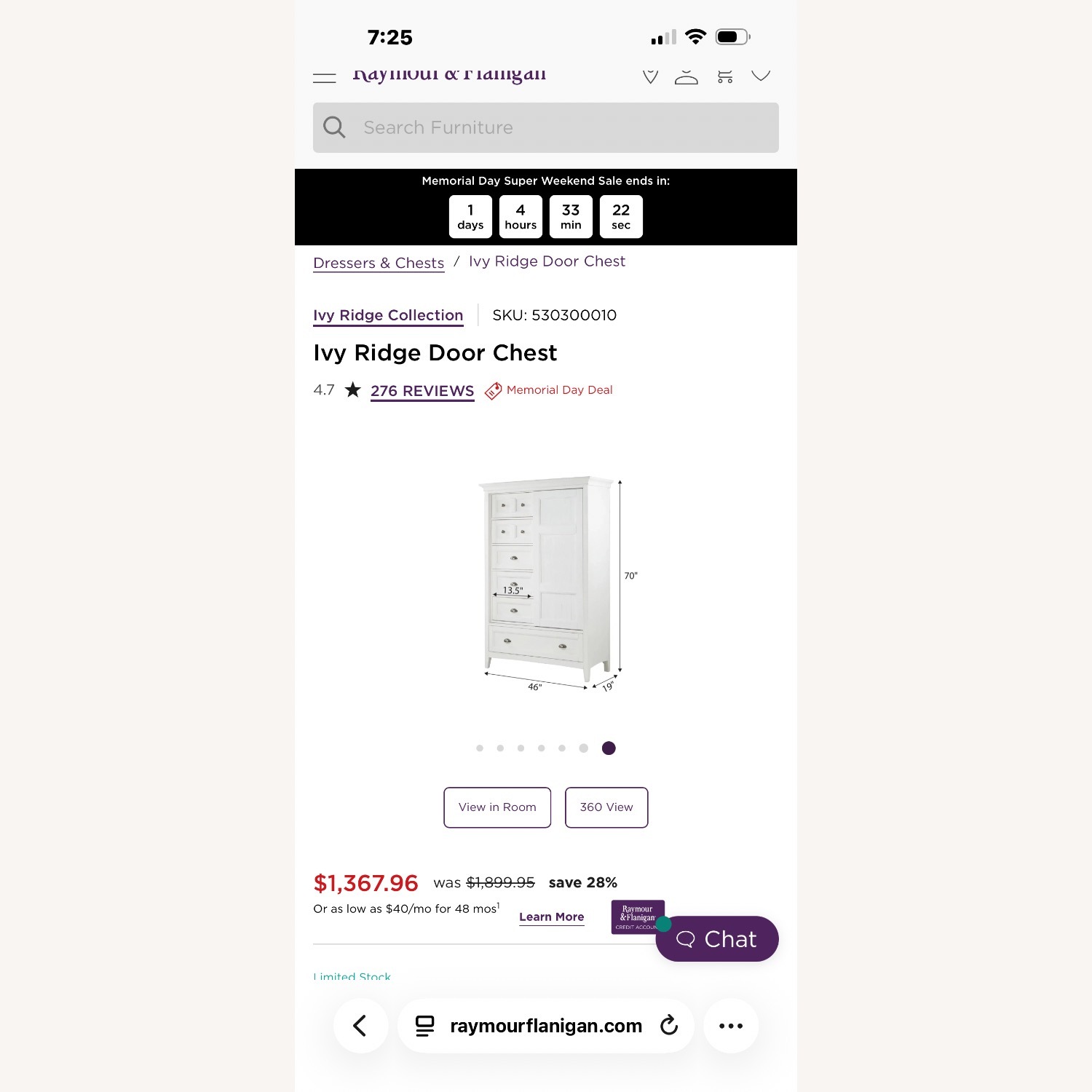 Raymour & Flanigan Ivy Ridge Door Chest - image-3